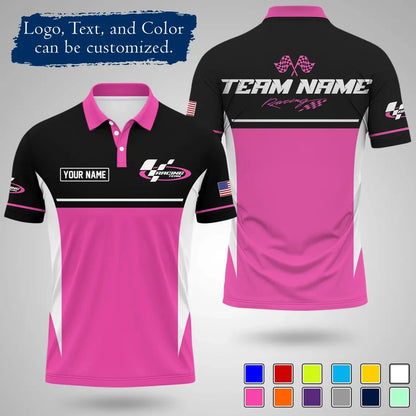 2026 New Custom Racing Polo Shirt Personalized Name Team Logo And Color Design Quick Dry Lapel Sports Jersey For Racing Teams