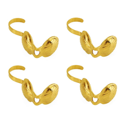 20pcs Never Fade PVD Stainless Steel Necklace Connectors Crimp Beads End Clasps Hooks Beading Supplies Jewelry Bracelet Making
