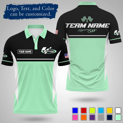2026 New Custom Racing Polo Shirt Personalized Name Team Logo And Color Design Quick Dry Lapel Sports Jersey For Racing Teams