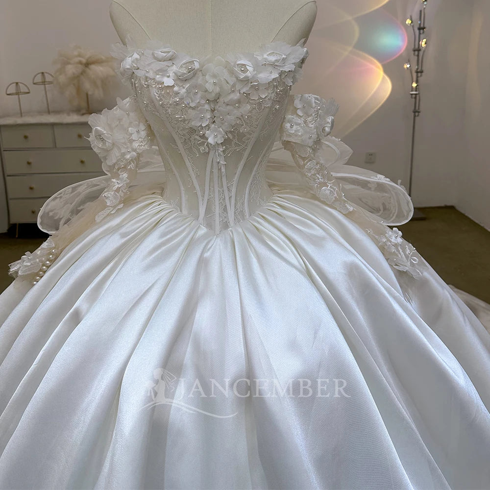 Customized Appliques Wedding Dresses For Women 2025 Bride Romantic Lace Sleeveless Boho Bridal Gown New vestidos de novia boda