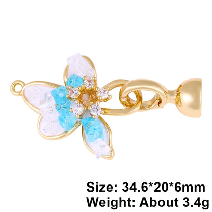 Juya Handmade Decorative Flower Connector Fastener Lock Hooks Clasps Accessories For DIY Women Fashion Needlework Jewelry Making