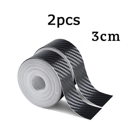 1m-10m Car Door Edge Guards Door Sill Protector Waterproof 3D Carbon Fiber Anti Collision Film Scratch Cover Strip Stickers Tape