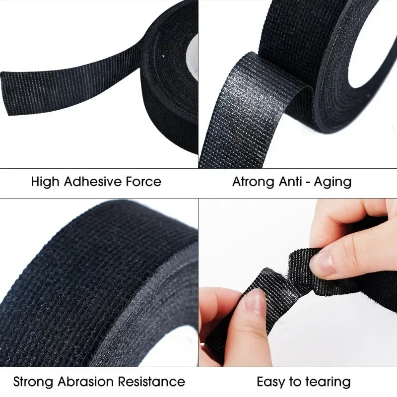 9/15/25/32/50MM Electrical Insulating Tape Heat Resistant Harness Tape Car Cable Harness Wiring Loom Protection Waterproof Tape