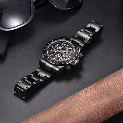PAGANI DESIGN Mechanical Automatic Watch Luminous StainlessSteel Multi functional Date Display Sport Men's Diving Watch+Gift Box
