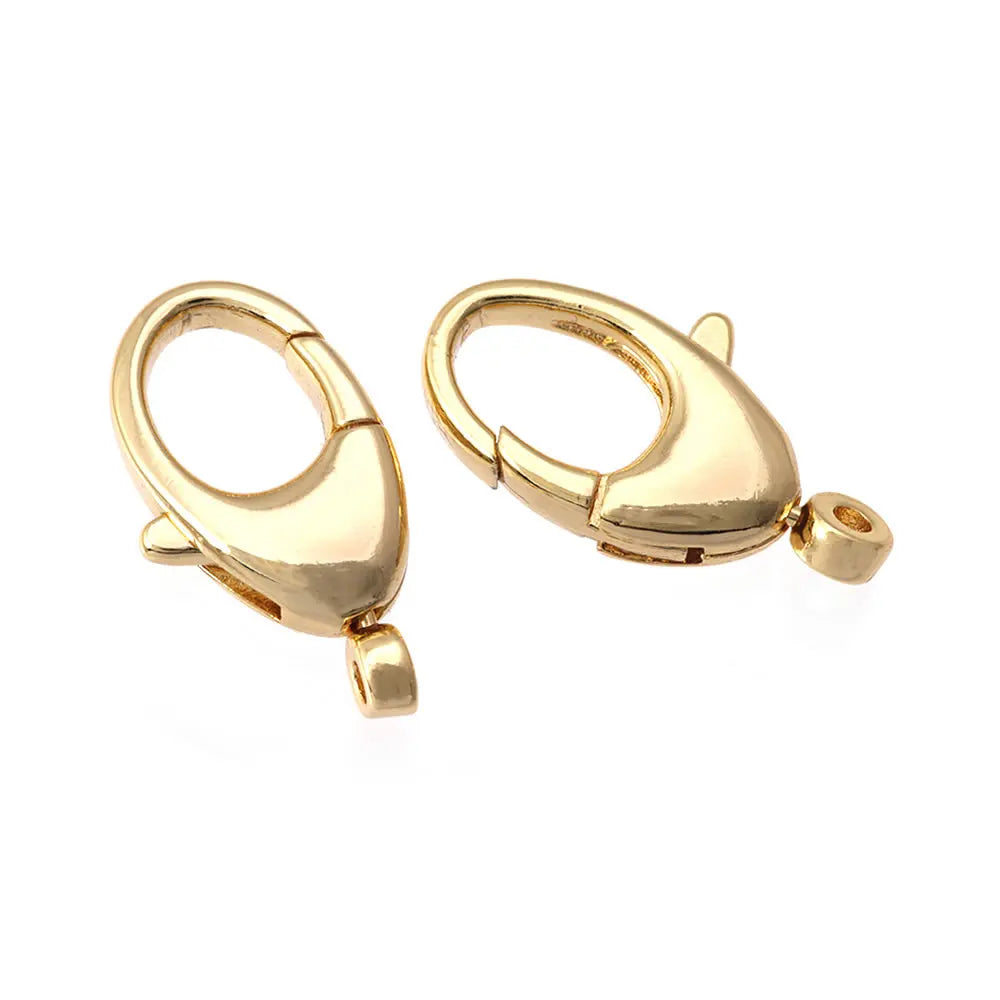 18K Gold Color Brass Rotatable Lobster Clasps Connect Clasps Jewelry Necklaces Bracelets Making Diy Findings Accessories