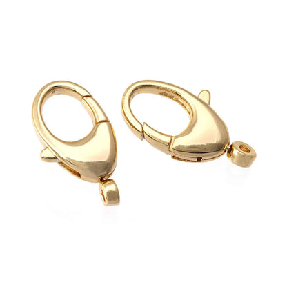 18K Gold Color Brass Rotatable Lobster Clasps Connect Clasps Jewelry Necklaces Bracelets Making Diy Findings Accessories