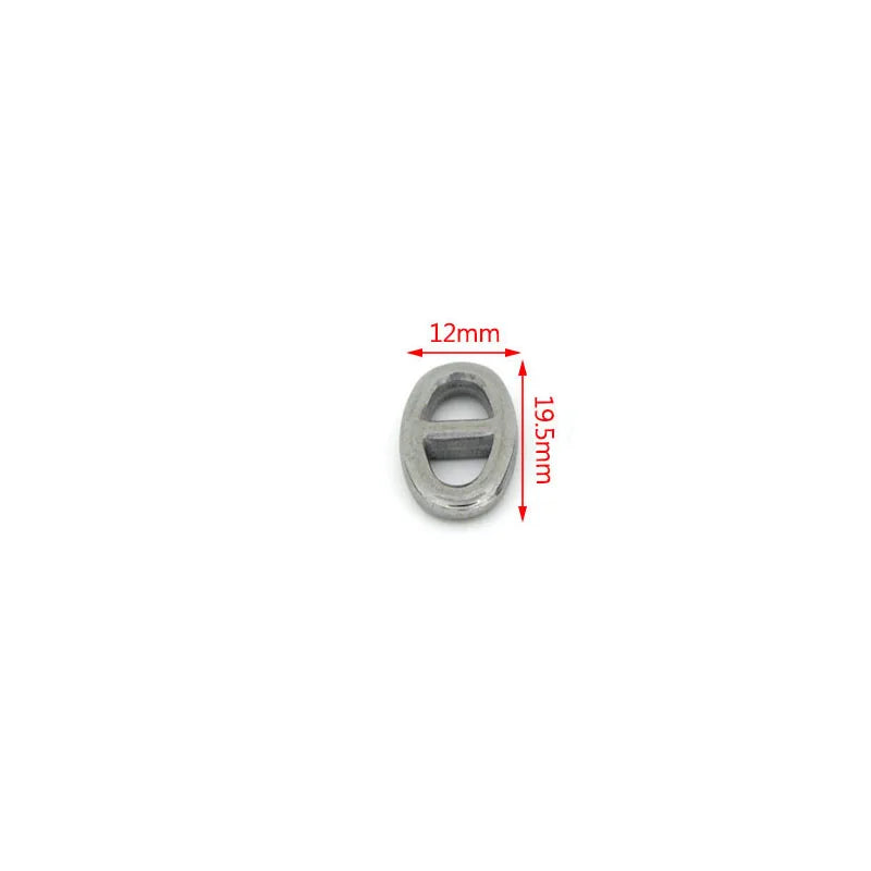 10Pcs Stainless Steel Double Hole Oval Connector Charms Jewelry Making Findings Accessories