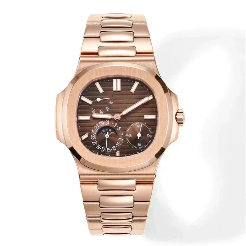 Luxury Brand Men Watch Automatic Mechanical Multi-functional Watches Stainless Steel Sapphire Leather Watch for Men