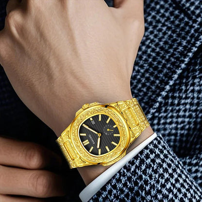 BANGWEI Men's Watch Classic Business Men Wristwatch Square Dial Date Waterproof Male's Quartz Watch Luminous Clock Reloj Hombre