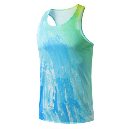 Men's Sports Vest Marathon Running Sleeveless Quick Drying Vest Ultra Light Track Field Polyester Jersey Breathable Sportswear