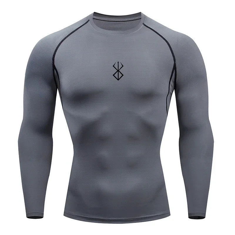 2026 Level 4 New Anime Boys' Compression Shirt Fitness Sports Running Tight Sports T-shirt Sports Training Quick drying Top