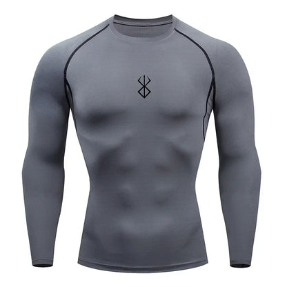 2026 Level 4 New Anime Boys' Compression Shirt Fitness Sports Running Tight Sports T-shirt Sports Training Quick drying Top