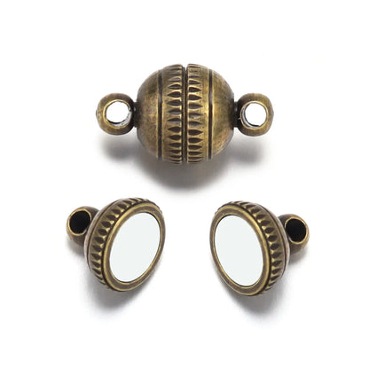 5pcs/lot Copper Strong Magnetic Clasps Round End Clasp Connectors For Jewelry Making DIY Handmade Bracelet Necklaces Accessories