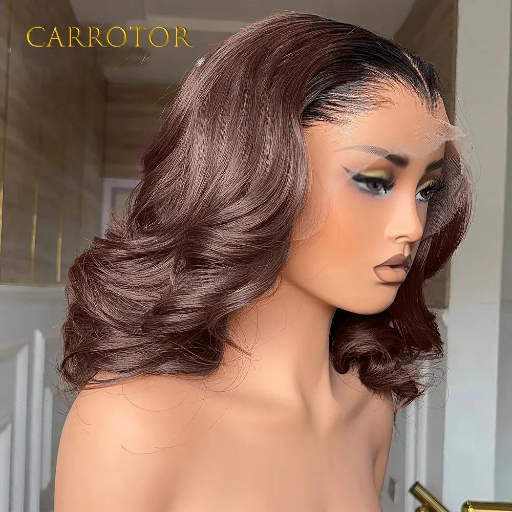 Lagos Hairline Wig 1b4 Ombre Colored 13x4 Invisible Lace Frontal Wig Loose Deep Wave Human Hair Wigs Preplucked For Woman