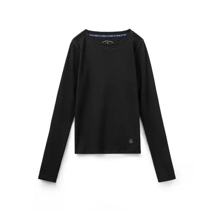 Maden Women’s Thermal Top Crew Knit Long Sleeve Underwear Shirt Slim Fit Inner Wear Warm T-shirt Autumn Spring Female Inner