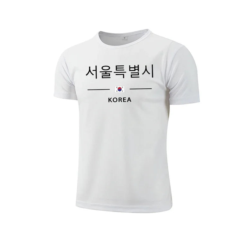 2026 Summer Mens T-shirt Print Casual Exercise Tops Outdoor Jogging Marathon Clothing Quick-Drying Mesh Tees Cycling Sportswear