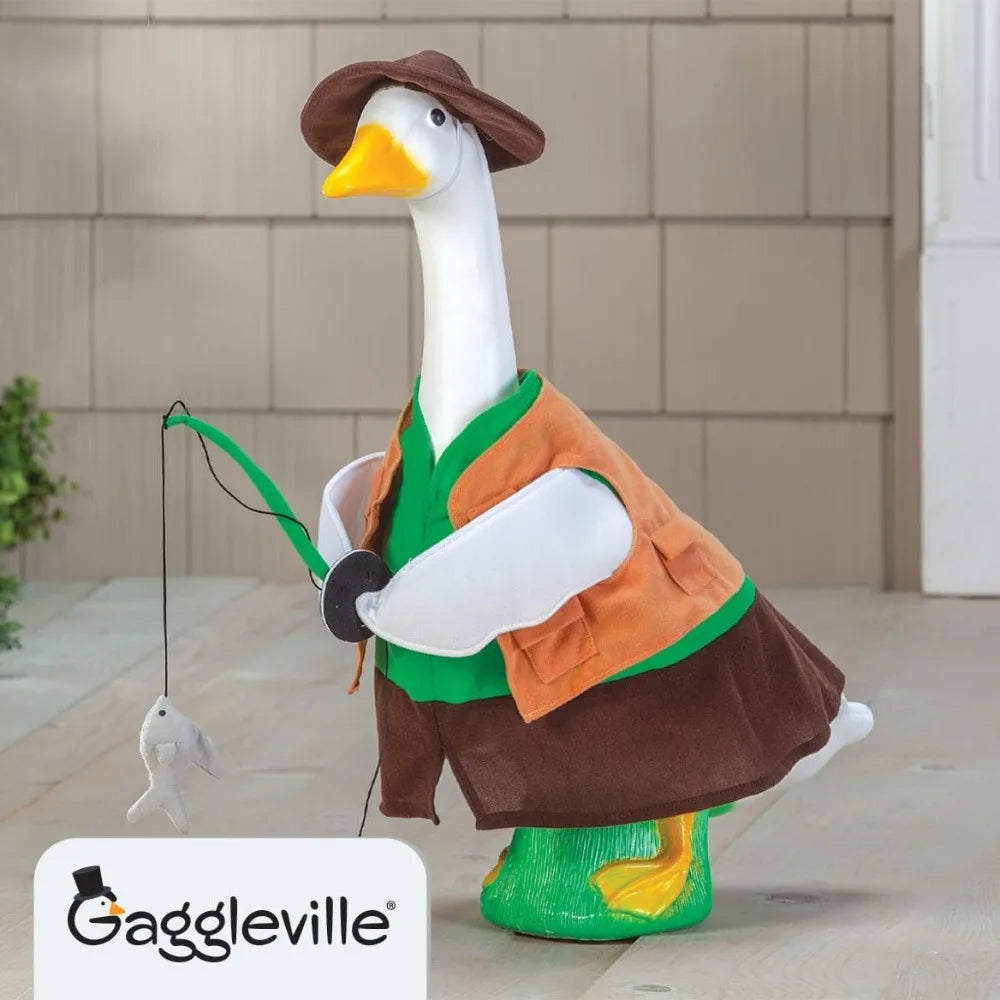 Fishing Goose Outfit for 23" H Statue, Large Size
