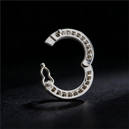 2pcs Round Connector Buckles Pearl Clasps Fasteners With Zircon Keyrings  For DIY Bracelet Necklace Keychain Making Accessories