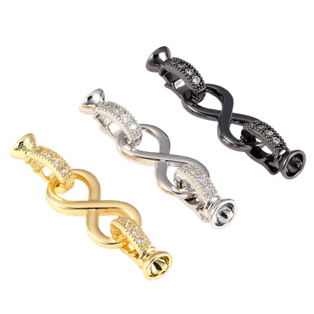 Juya DIY Women Beadwork Beads Pearls Jewlery Making Findings 18K Gold Plated Connector Fastener Lock Clasps Accessories Supplies