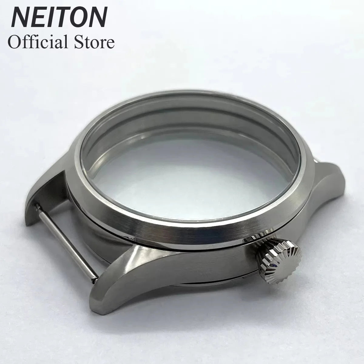 NEITON 42mm Manual Watch Case See-through Back Fit ETA 6497 6498 ST3600 3602 Bronzed/PVD Black