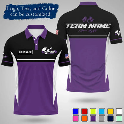 2026 New Custom Racing Polo Shirt Personalized Name Team Logo And Color Design Quick Dry Lapel Sports Jersey For Racing Teams
