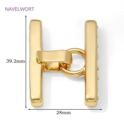 Multi Strands Necklace Clasp 18K Gold Plated Pearl Clasps Connector,Brass Fastener Closure Lock Clasps,DIY Jewelry Accessories