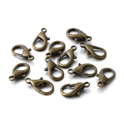 10pcs Multiple Size Lobster Clasps Bracelets Connector Necklace Hooks Findings for DIY Chains Jewelry Making Supplies Wholesale