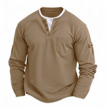 New Spring and autumn men long-sleeved solid color shirt, stand-up collar comfortable button-down fashionable slim shirt S-2XL