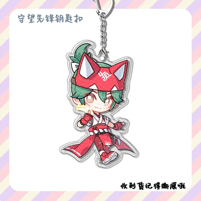 4pcs Anime Game Overwatch  Cole Cassidy Cute Acrylic Car Keychain Accessories Bag Charm Backpack Pendant Keyring Birthday Gift