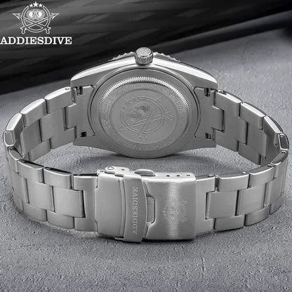 ADDIESDIVE 39mm Hot Watch For Men Display Calendar C3 Green Luminous 20Bar Waterproof Quartz Dive Watch