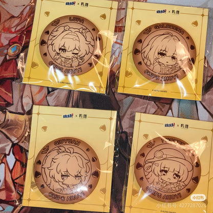 In Stock Official Game Wuthering Waves New Collab GALBRENR Phoebe QIUYUAN Lupa Cosplay Badge Storage Box Acrylic Stand Pendant
