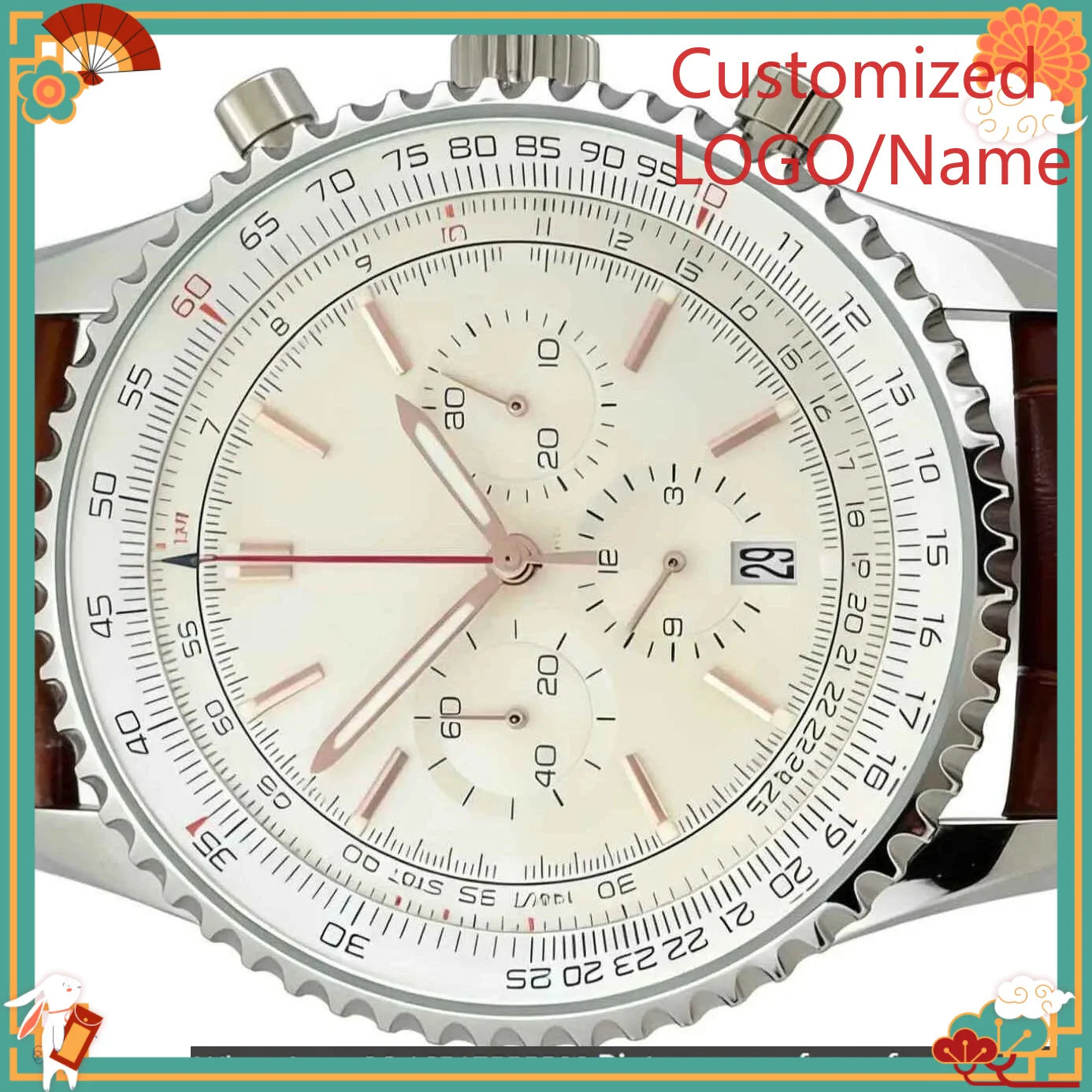 DONG Store 45mm Men's Quartz Movement 904l Stainless Steel  Luxury Watches-b Customized Watch