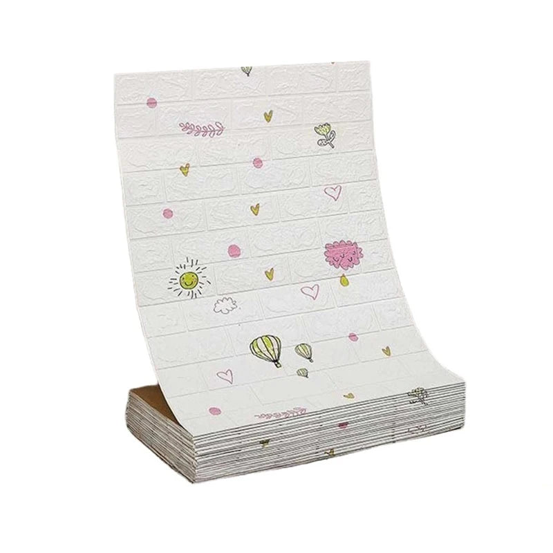 3D Self-Adhesive Wallpaper 70cm*1/5/10m Waterproof Brick Wall Stickers Living Room Bedroom Children's Room Home Decoration