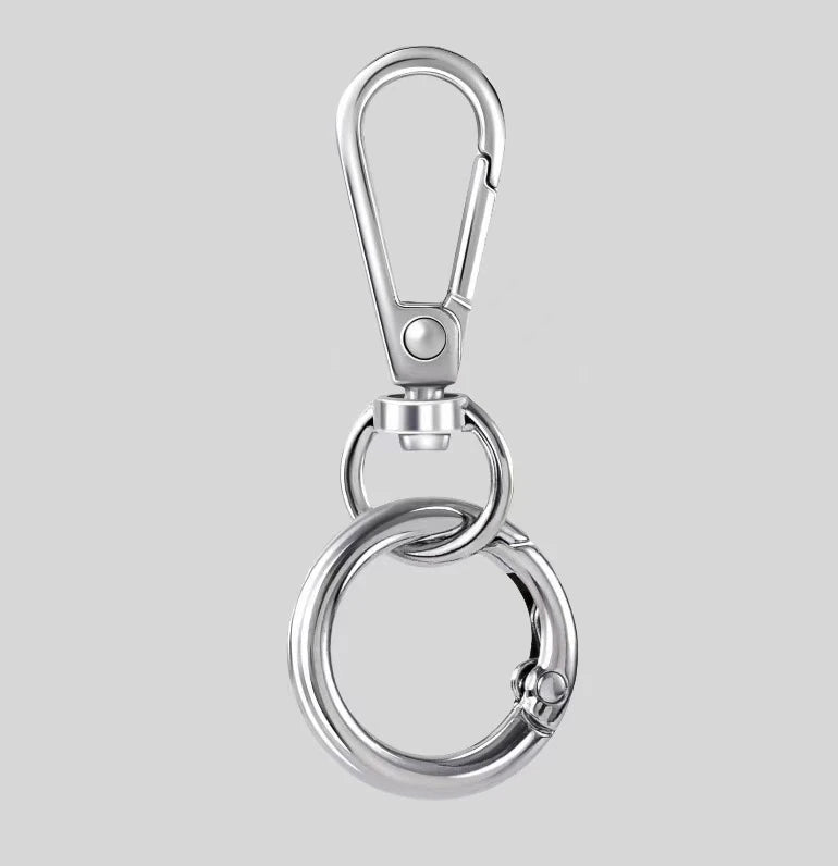3/6/15 Sets Swivel Snap Hooks Double Opening Keychain Clip Rings Metal Lobster Claw Clasp for Hardware Crafts Lanyard Making