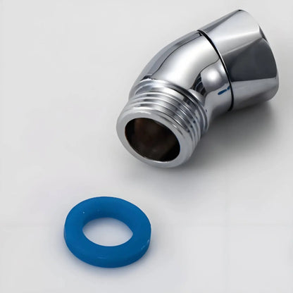 Adjustable Shower Angle Adapter Polished Metal Swivel Shower Elbow Bathroom Fixture Easy Installation High Pressure Resistance