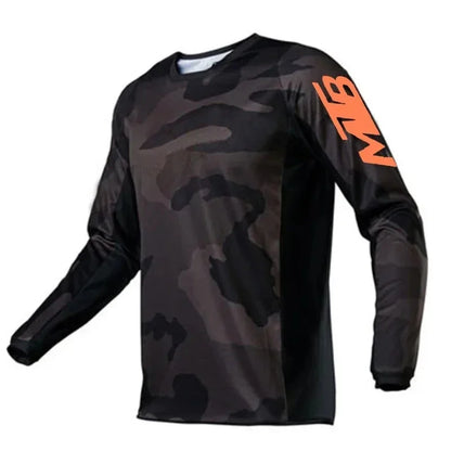 Fashion Sports Long-sleeve Top Outdoor Cycling Motorcycle Shirt Breathable Comfortable Trendy Print Casual Top
