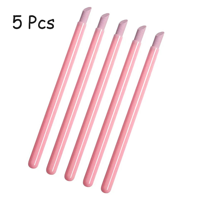 1/5PC Nails Art Quartz Grinding Pen Nail Cuticle scissors Dead Skin Remover UV Gel Polish Manicure Stick Files Accessories Tools