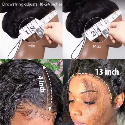 Geeta Yaki Drawstring Wig 13x4 Lace Frontal Wig Yaki Straight 13x6 Lace Front Wigs 100% Human Hair 4x4 5x5 Lace Closure Wigs