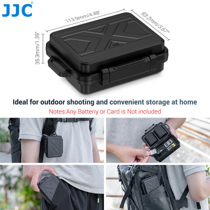 JJC JBC-K2CBS Memory Card & Battery Storage Case for 3 SD Card 4 CFe B Card 2 Batteries Fujifilm NP-W235 Nikon EN-EL15 Case Box