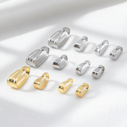 50pcs Stainless Steel Buckle Clasp Connectors for Pendants Charm Clip Pinch Bail Clasp Necklace DIY Jewelry Making Accessories