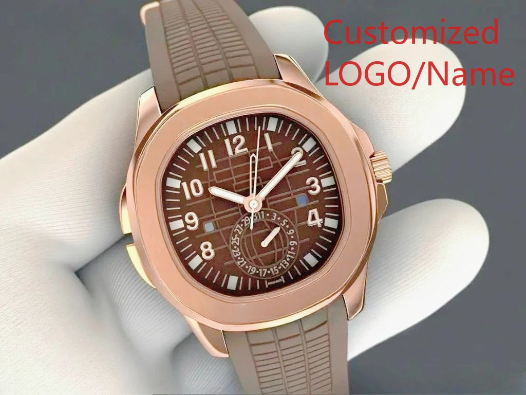 A11 Store Customized Watch 40mm Men's Sport Watch Automatic Mechanical Watches 904L Stainless Steel Black Blue Rubber
