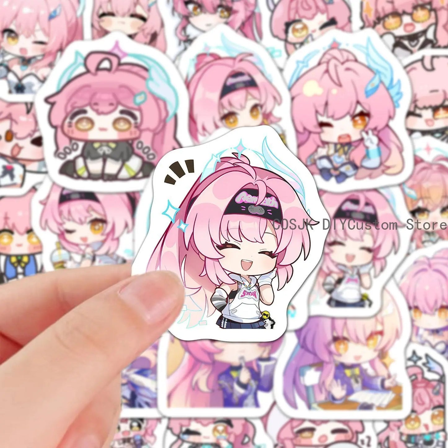 60Pcs Game Aemeath Wuthering Waves Q-version Anime Stickers Laptop Phone Suitcase Notebook Label Stationery Sticker Student Gift