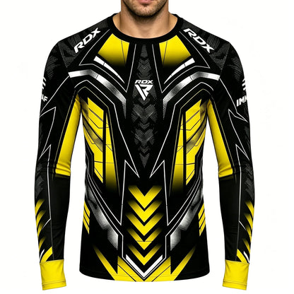 Long-Sleeve Compression Shirt for MMA Boxing Training, Quick-Dry & Breathable Fight Gear