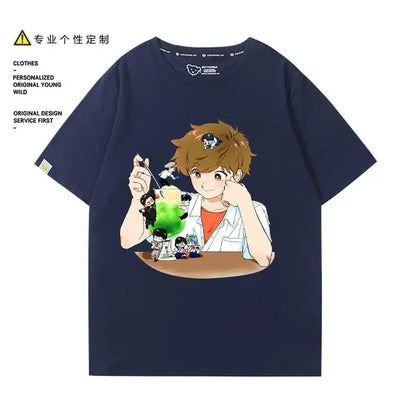 Go for It, Nakamura! Nakamura Okuto Hirose Aiki T-Shirt Cartoon Printed Top Summer Anime Cosplay Outfit Gift Men Women Halloween
