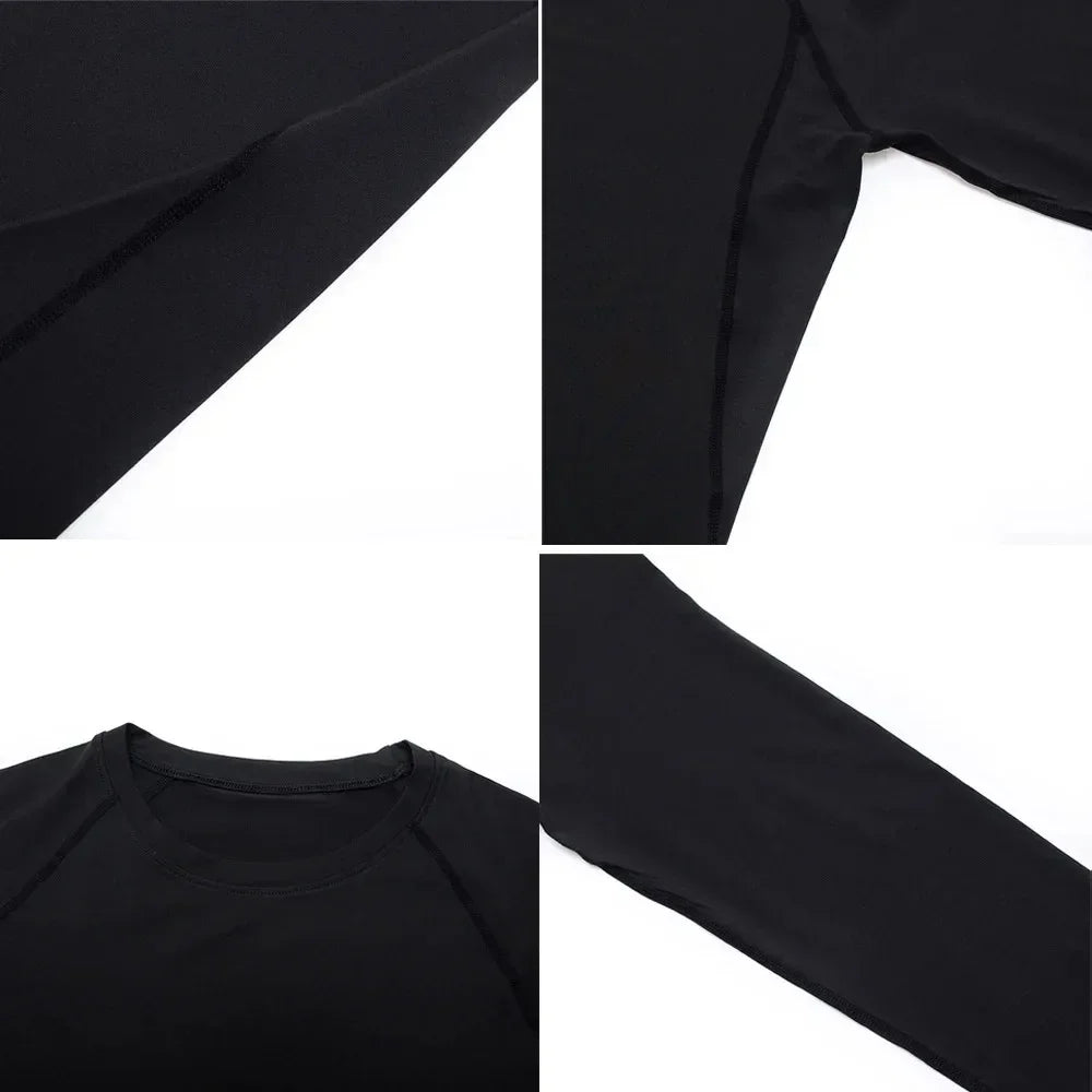 Men's Tight T-Shirt Running Compression Compression T Shirt Gym Fitness Jogging Long Sleeve Male Casual Shirt Tops