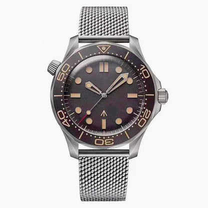 Timeless 42mm Premium Automatic Mechanical Mens Watches 007 Fashion Trend Style 904L Mirror Polished Steel Canvas Strap Sapphire