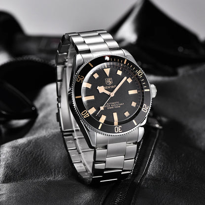 2025 New BENYAR Automatic Watches Men's watch Luxury Mechanical Wristwatch Top Stainless Steel Waterproof Sports Clock Man Gifts