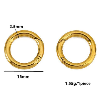 2pcs Stainless Steel Clasp Strong Oval Heart Round Polished Lobster Clasp Hook Connector DIY Necklace Jewelry Making Accessories