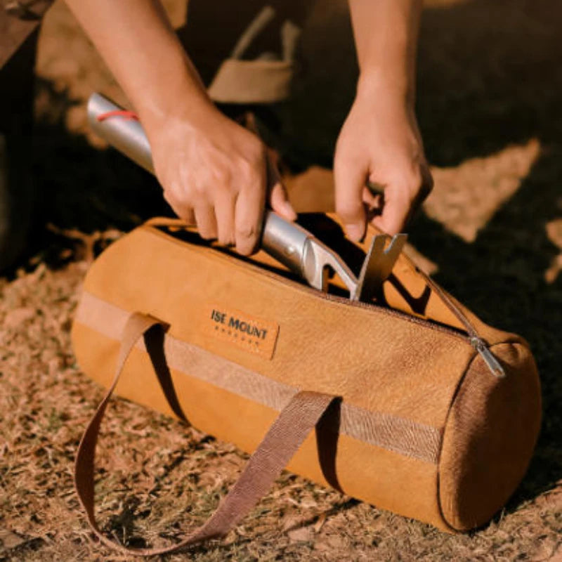 Multifunctional Camping Storage Bag Portable Tent Stakes & Wind Rope Pouch Outdoor Accessories Cylinder Tool Organizer