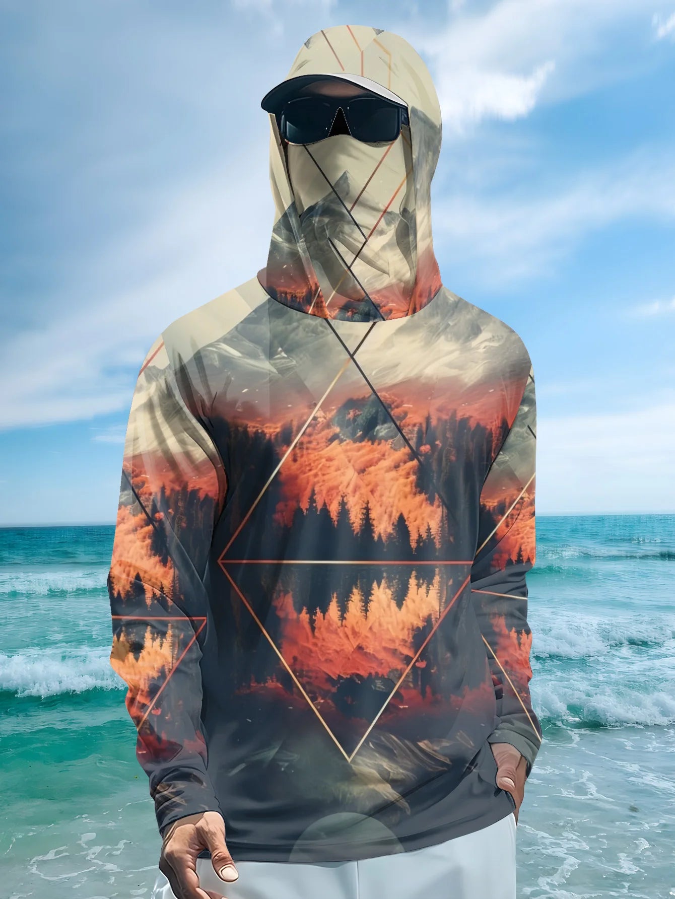 2026 Summer Best-selling Men's Long-Sleeved Shirt for Outdoor Sports Leisure Comfortable and Simple Patterned Print